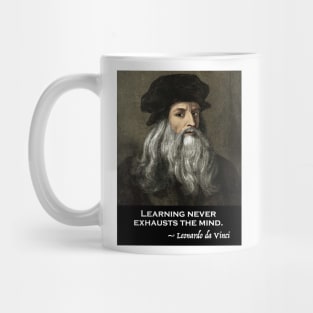 Leonardo da Vinci Inspirational Quote Mug